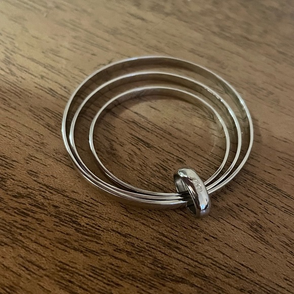 Sterling Silver Hoops Charm. - Picture 2 of 4